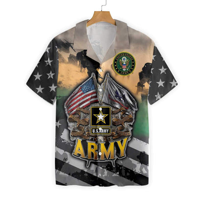 Ideal Veteran Proudly Served The US Army Hawaiian Shirt, Hawaiian Shirt Gift, Christmas Gift