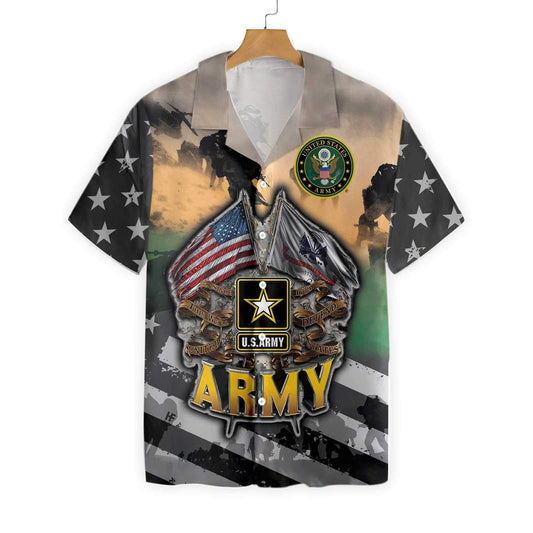 Ideal Veteran Proudly Served The US Army Hawaiian Shirt, Hawaiian Shirt Gift, Christmas Gift