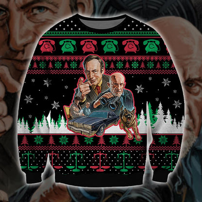 Battle Call Saul Knitting Pattern 3D Print Ugly Sweater Hoodie All Over Printed,Christmas Ugly Sweater,Christmas Gift,Gift Christmas 2022