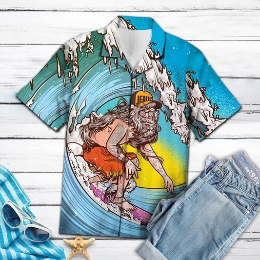 Surfing Man Hawaiian Shirt, Hawaiian Shirt Gift, Christmas Gift