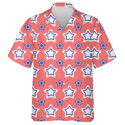 Repeat Pattern Of Memorial Day Pop Art Stars Hawaiian Shirt, Hawaiian Shirt Gift, Christmas Gift