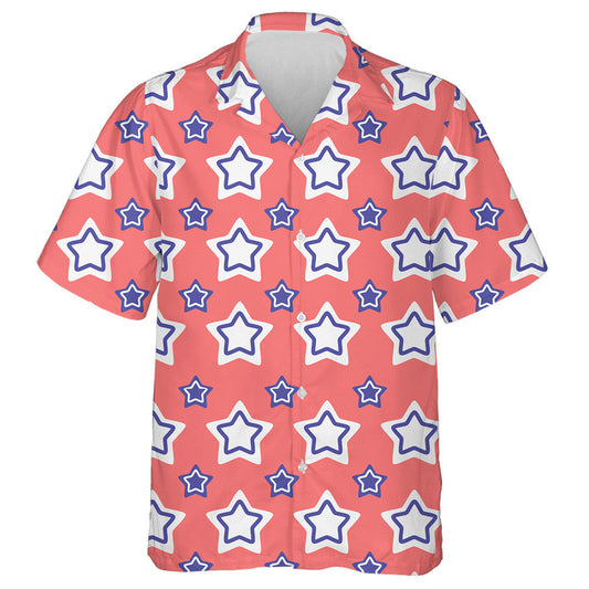 Repeat Pattern Of Memorial Day Pop Art Stars Hawaiian Shirt, Hawaiian Shirt Gift, Christmas Gift
