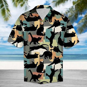 Amazing Black Cat Hawaiian Shirt Summer, Hawaiian Shirt Gift, Christmas Gift