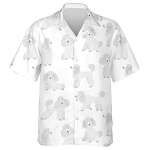 Adorable Poodles Dog On White Background Hawaiian Shirt, Hawaiian For Gift