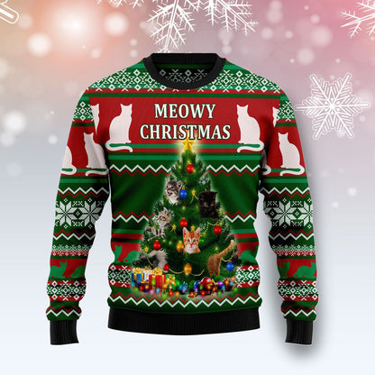 Cat Meowy Ugly Christmas Sweater, Christmas Ugly Sweater,Christmas Gift,Gift Christmas 2022