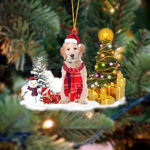 Ornament- Labradoodle Christmas Ornament Dog Ornament, Car Ornament, Christmas Ornament