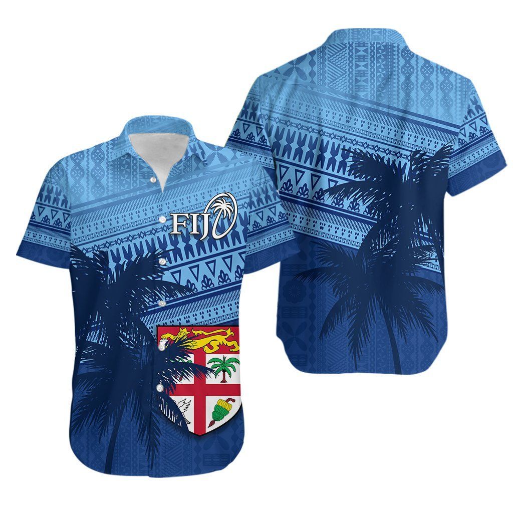 Fiji Rugby Makare And Tapa Patterns Hawaiian Aloha Shirt Th4 Hawaiian Shorts Beach Short Sleeve_Hawaiian Shirt Gift, Christmas Gift