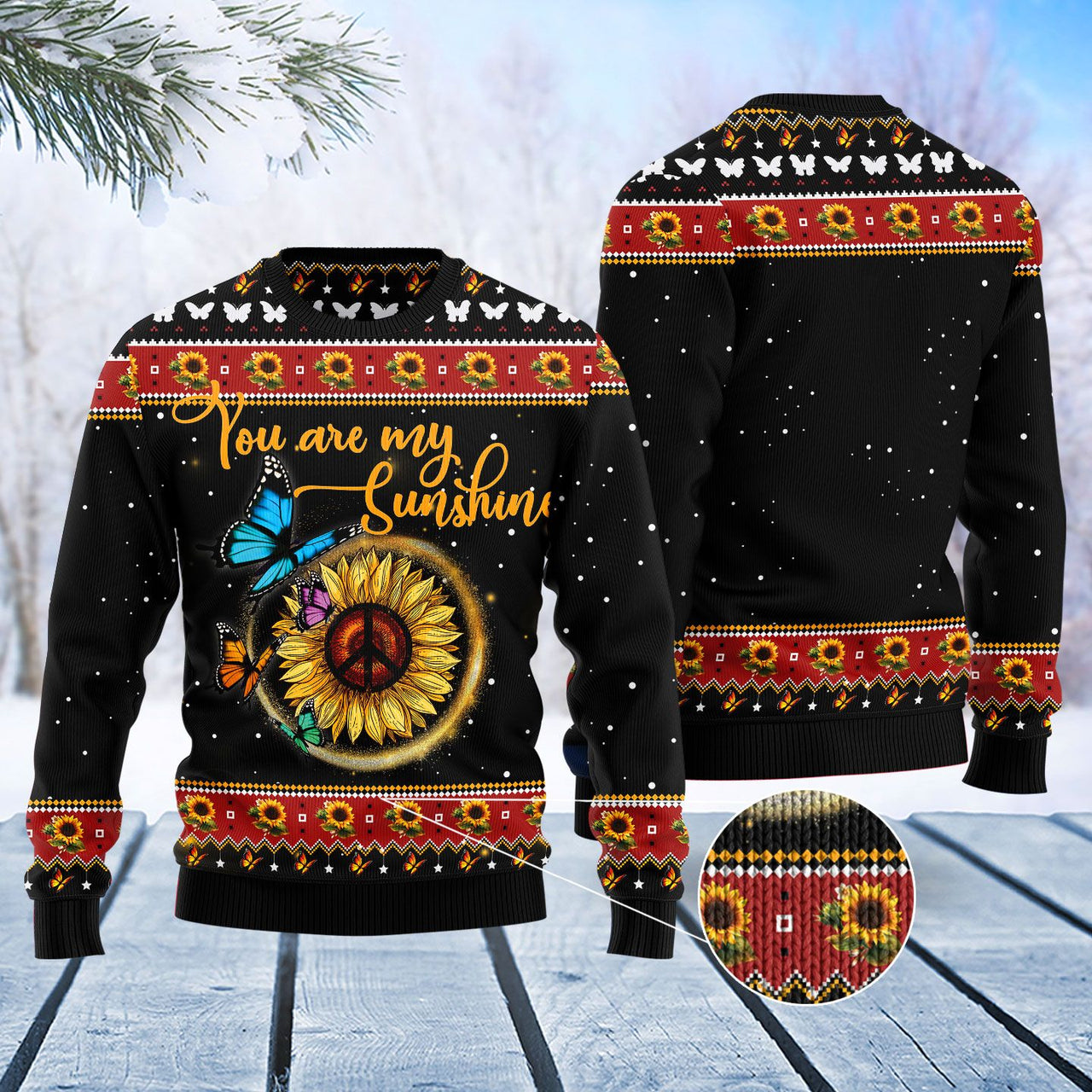 Butterfly Sunshine Ugly Christmas Yall Ugly Christmas Sweater, Christmas Gift, Gift Christmas 2024