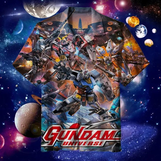 Gundam Hawaiian Shirt, Hawaiian Shirt Gift, Christmas Gift