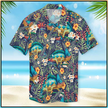 Chameleon Hawaiian Shirt, Hawaiian Shirt Gift, Christmas Gift