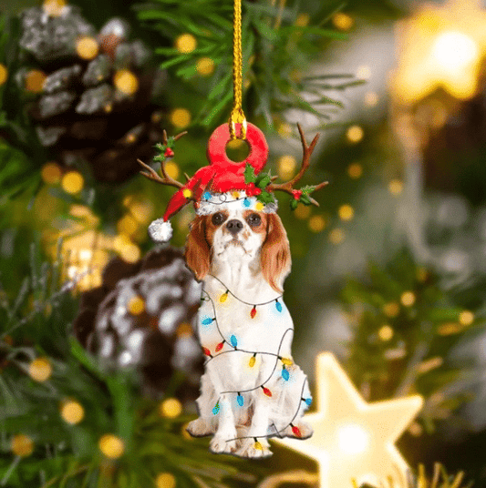 Cavalier King Charles Spaniels Christmas Ornament, Happy Christmas Ornament, Christmas Gift, Christmas Decoration