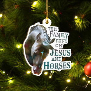 Funny Horses Ornaments Set, Horses Christmas Ornaments Set, Funny Christmas Family Gift Idea For Horse Lover