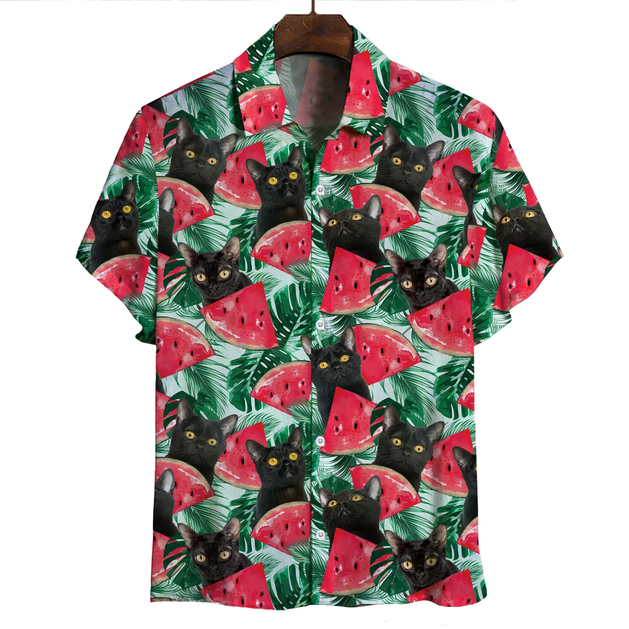 For Men And Women, Bombay And Watermelon Hawaiian Shirt  Crazy Funny Hawaiian Shirt  Vintage Hawaiian Shirt, Hawaiian Shirt Gift, Christmas Gift