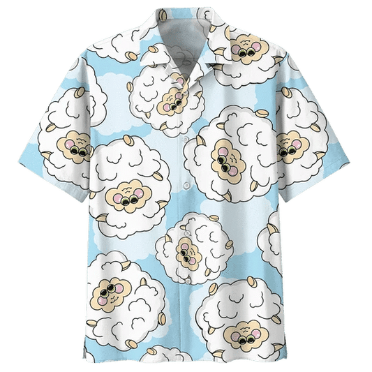 Collection Sheep Illustration Design Hawaiian Shirt, Hawaiian For Gift