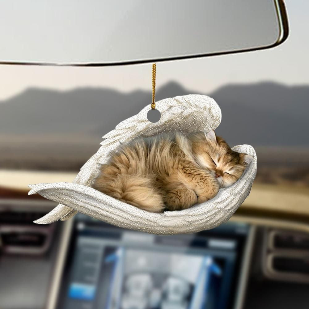 British Longhair Sleeping Angel Ornament, Christmas Ornament Gift, Christmas Gift, Christmas Decoration