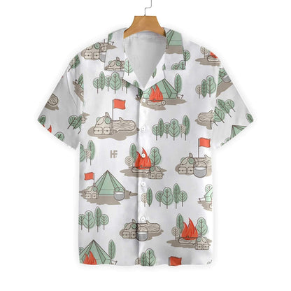Cool The Best Days Are Spent Camping Hawaiian Shirt, Hawaiian Shirt Gift, Christmas Gift
