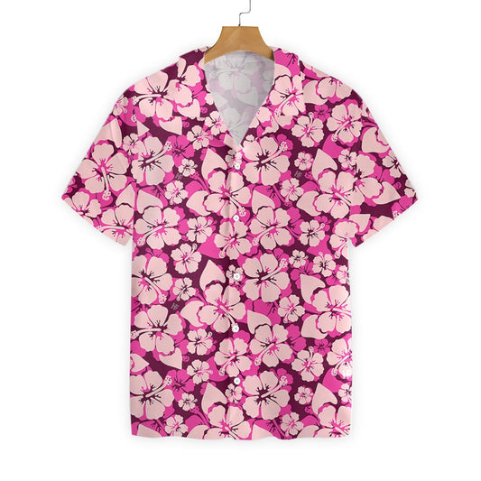 Flower On Pink Background Design Hawaiian Shirt, Hawaiian Shirt Gift, Christmas Gift