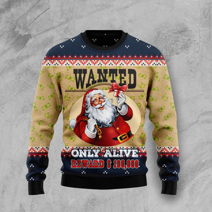 Satan Claus Wanted Only Alive Ugly Christmas Sweater, Christmas Gift,Gift Christmas 2024