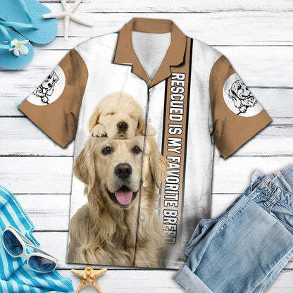 Golden Retriever Is My Favorite Breed Hawaiian Shirt,Hawaiian Shirt Gift, Christmas Gift
