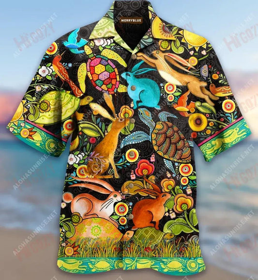 Slow And Steady Wins The Race Unisex Short Sleeve Shirt Summer Hawaiian T Shirts Hawaiian Crazy Shirts Hawaiian Shirts For Men, Hawaiian Shirt Gift, Christmas Gift