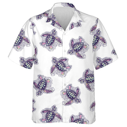 Colorful Purple Sea Turtle In The Tropical Sea Hawaiian Shirt, Hawaiian Shirt Gift, Christmas Gift