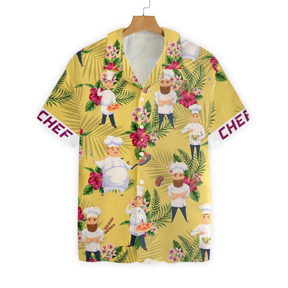 Different Nationalities Chef With Tropical Palm Leaves Design Hawaiian Shirt, Hawaiian Shirt Gift, Christmas Gift