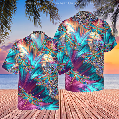 Dragonfly Loves Summer Vibes - Hawaiian Shirt, Hawaiian Shirt Gift, Christmas Gift