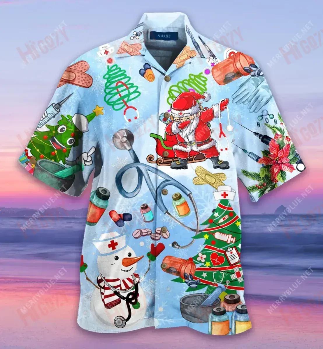 Funny Nurse Unisex Short Sleeve Shirt Summer Hawaiian T Shirts Hawaiian Crazy Shirts Funny Hawaiian Shirts, Hawaiian Shirt Gift, Christmas Gift
