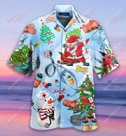 Funny Nurse Unisex Short Sleeve Shirt Summer Hawaiian T Shirts Hawaiian Crazy Shirts Funny Hawaiian Shirts, Hawaiian Shirt Gift, Christmas Gift