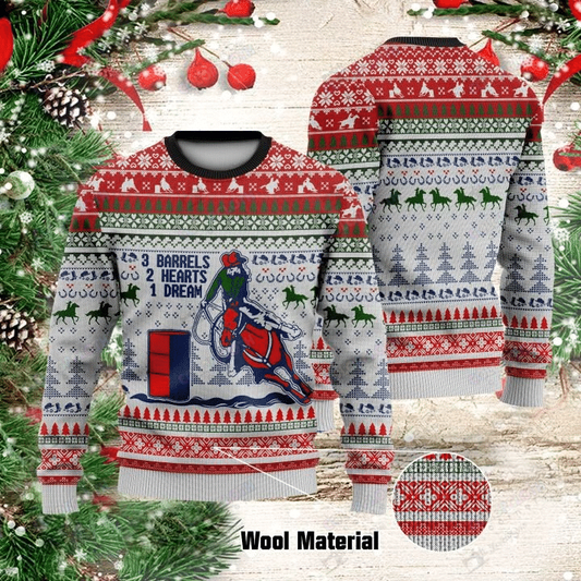 Barrel Racing Ugly Christmas Sweater, Christmas Ugly Sweater, Christmas Gift, Gift Christmas 2024
