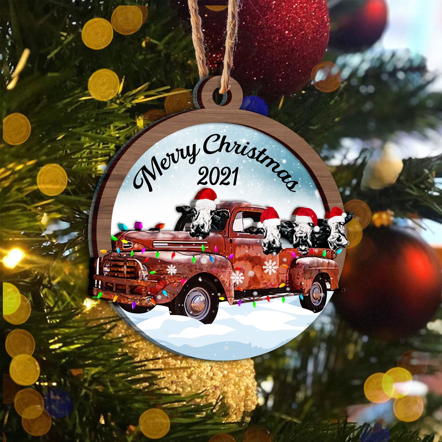 Cow Christmas Ornament, Christmas Gift, Christmas Decoration