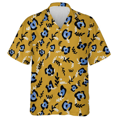 Wild Animals Abstract Leopard Skin Shapes And Leaves Hawaiian Shirt, Hawaiian Shirt Gift, Christmas Gift