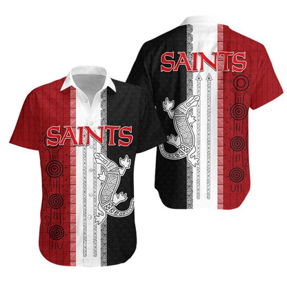 Saints Indigenous Hawaiian Aloha Shirt Th5 Hawaiian Shorts Beach Short Sleeve, Hawaiian Shirt Gift, Christmas Gift