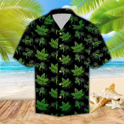 Weed Pattern Hawaiian Aloha Shirts, Hawaiian Shirt Gift, Christmas Gift