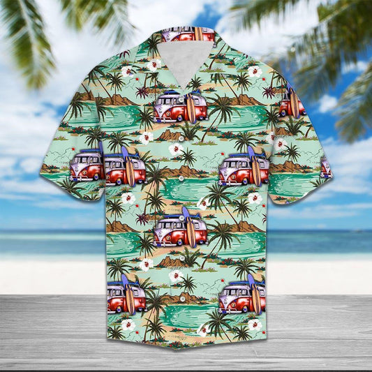 Caravan Beach Time Of Summer Design Hawaiian Shirt, Hawaiian For Gift