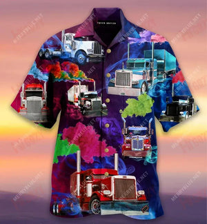 You Can Smoke Here Truck Drivers Short Hawaiian Shirt Hobbies Tropical Shirts Best Hawaiian Shirts Funny Hawaiian Shirts, Hawaiian Shirt Gift, Christmas Gift