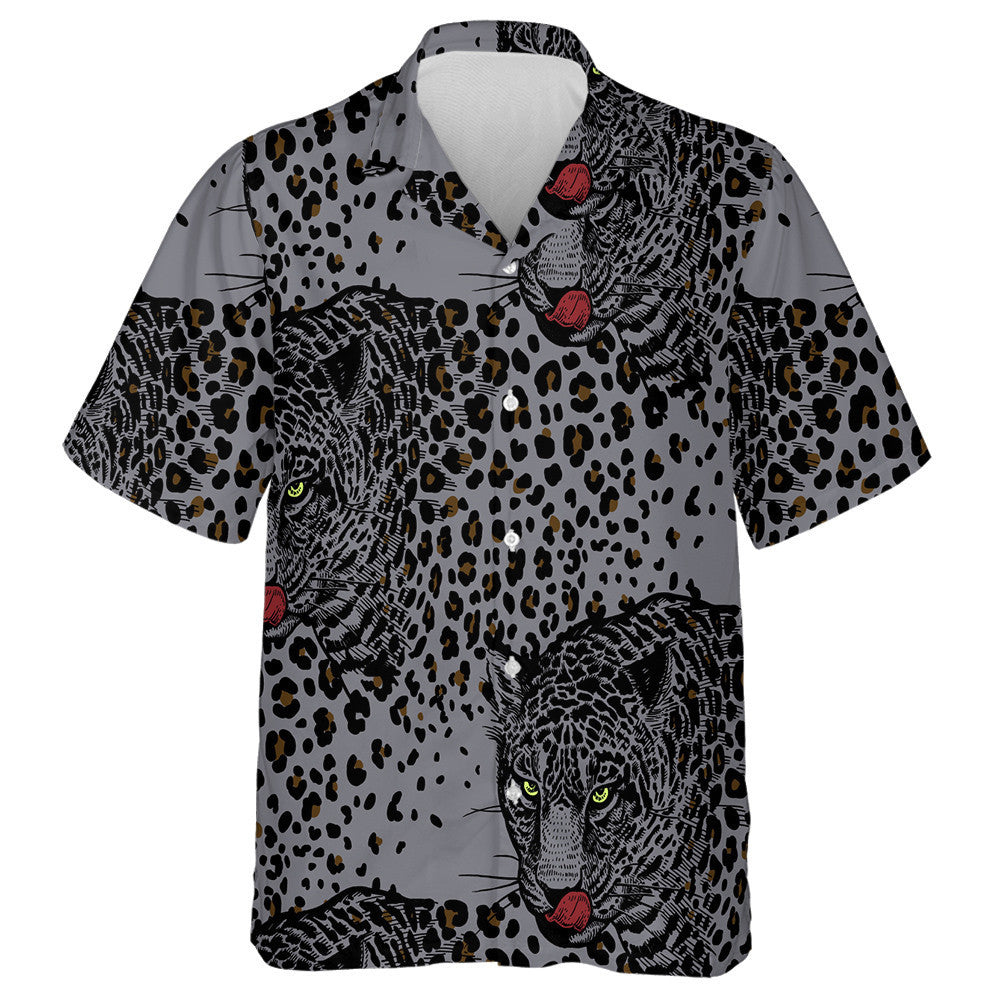 Leopards With Animals Of Wildlife Modern Beast Style Hawaiian Shirt, Hawaiian Shirt Gift, Christmas Gift