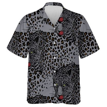 Leopards With Animals Of Wildlife Modern Beast Style Hawaiian Shirt, Hawaiian Shirt Gift, Christmas Gift