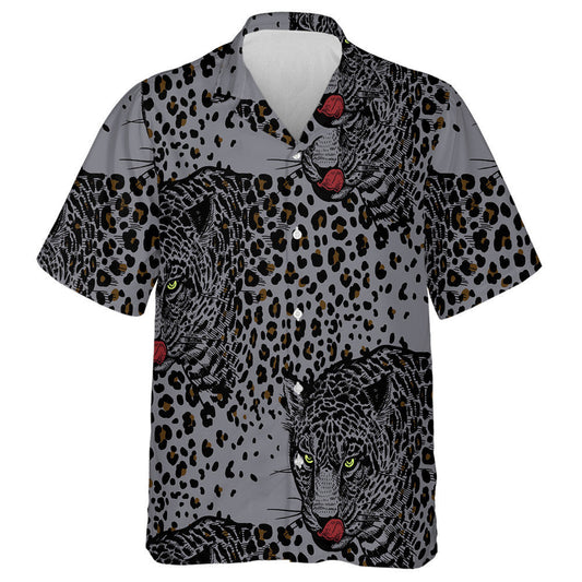 Leopards With Animals Of Wildlife Modern Beast Style Hawaiian Shirt, Hawaiian Shirt Gift, Christmas Gift