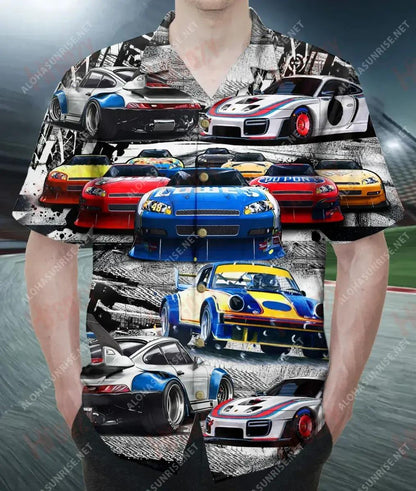 Stock Car Racing Unisex Hawaiian Shirt Summer Hawaiian T Shirts Custom Hawaiian Shirts Hawaiian Shirts For Women, Hawaiian Shirt Gift, Christmas Gift