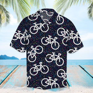 Amazing Biking Geometry Doodle Design Hawaiian Shirt, Hawaiian For Gift