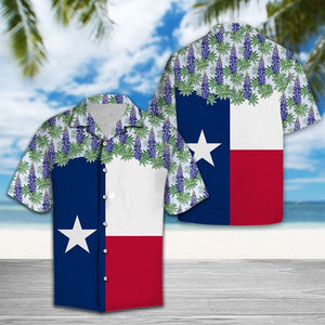 Texas Bluebonnet Flag Outstanding Design Hawaiian Shirt,Hawaiian Shirt Gift, Christmas Gift