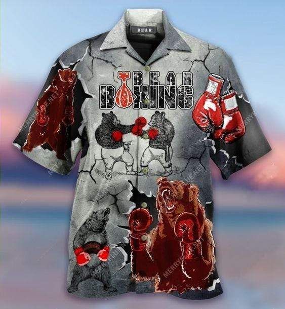 Buy Hawaiian Aloha Shirts Bear Boxing-Hawaiian Shirt Gift, Christmas Gift
