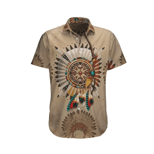 Classic Native America Watercolor Design Hawaiian Shirt, Hawaiian For Gift