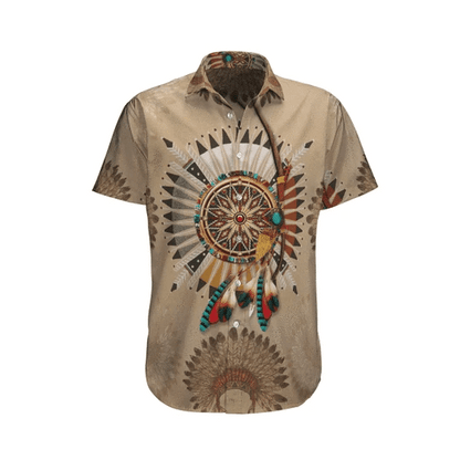 Classic Native America Watercolor Design Hawaiian Shirt, Hawaiian For Gift