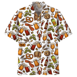 Love Beer Watercolor Design Hawaiian Shirt, Hawaiian For Gift