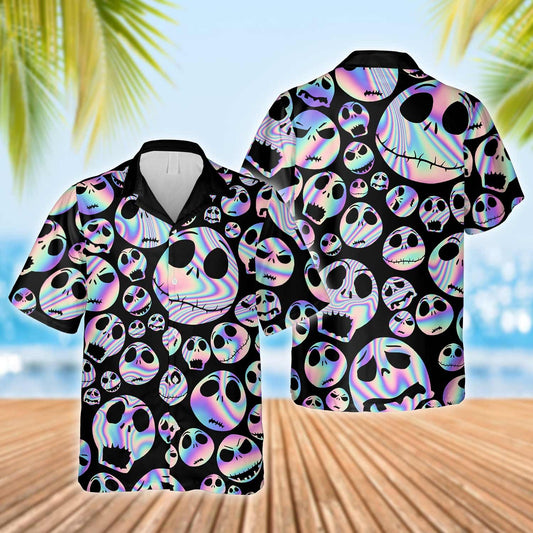 Rainbow Nightmares On Dark Pattern Hawaiian Shirt, Hawaiian Shirt Gift, Christmas Gift