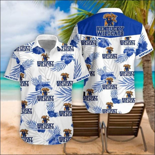 Kentucky Wildcats Tropical Hawaiian Shirt, Hawaiian Shirt Gift, Christmas Gift