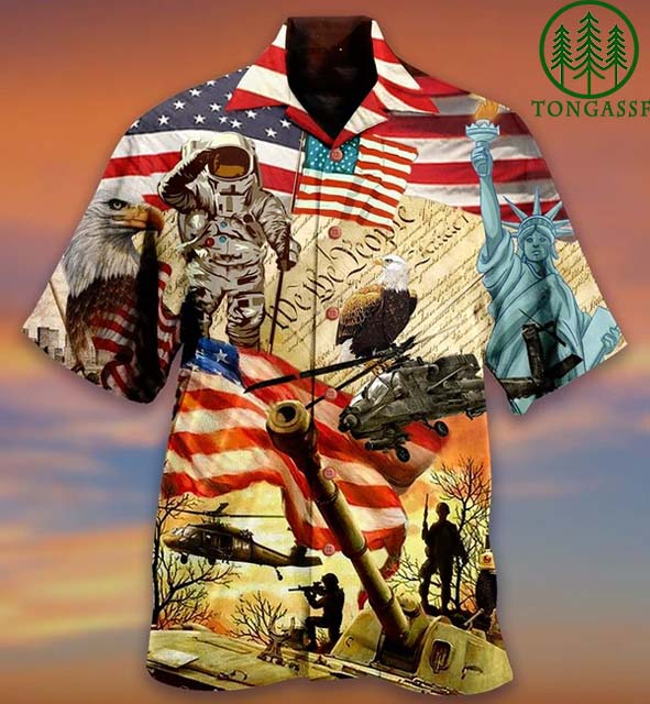 American Army and freedom Hawaiian Shirt, Hawaiian Shirt Gift, Christmas Gift
