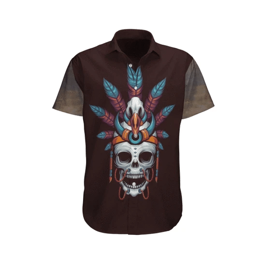 Face Native America Watercolor Design Hawaiian Shirt,Hawaiian Shirt Gift, Christmas Gift